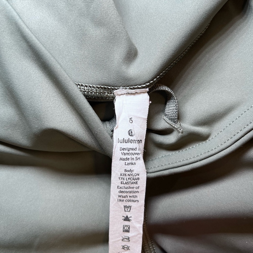 Lululemon Fast and Free Crop II Nulu‎ Leggings in green Size 6 - Picture 10 of 10